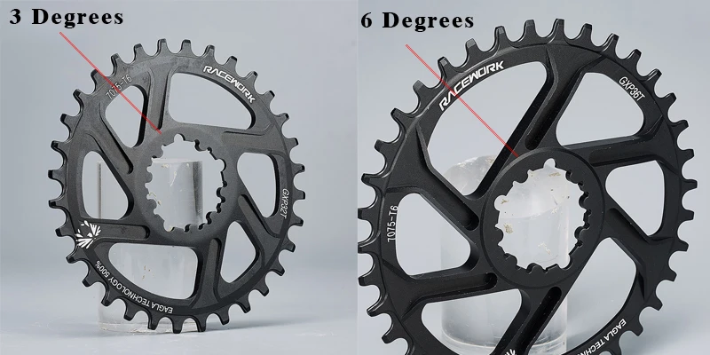 RACEWORK MTB Kurbelgarnitur 170/175mm Mountainbike Kurbel Schmal Breites Kettenblatt 32/34/36/38T 11/12S Fahrrad Kurbelgarnitur Kettenrad Für GXP – Detail 14
