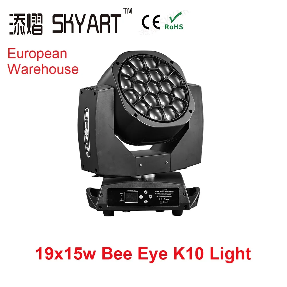 19X15W RGBW bee eye led moving head light dj zoom wash dmx stage lighting ktv