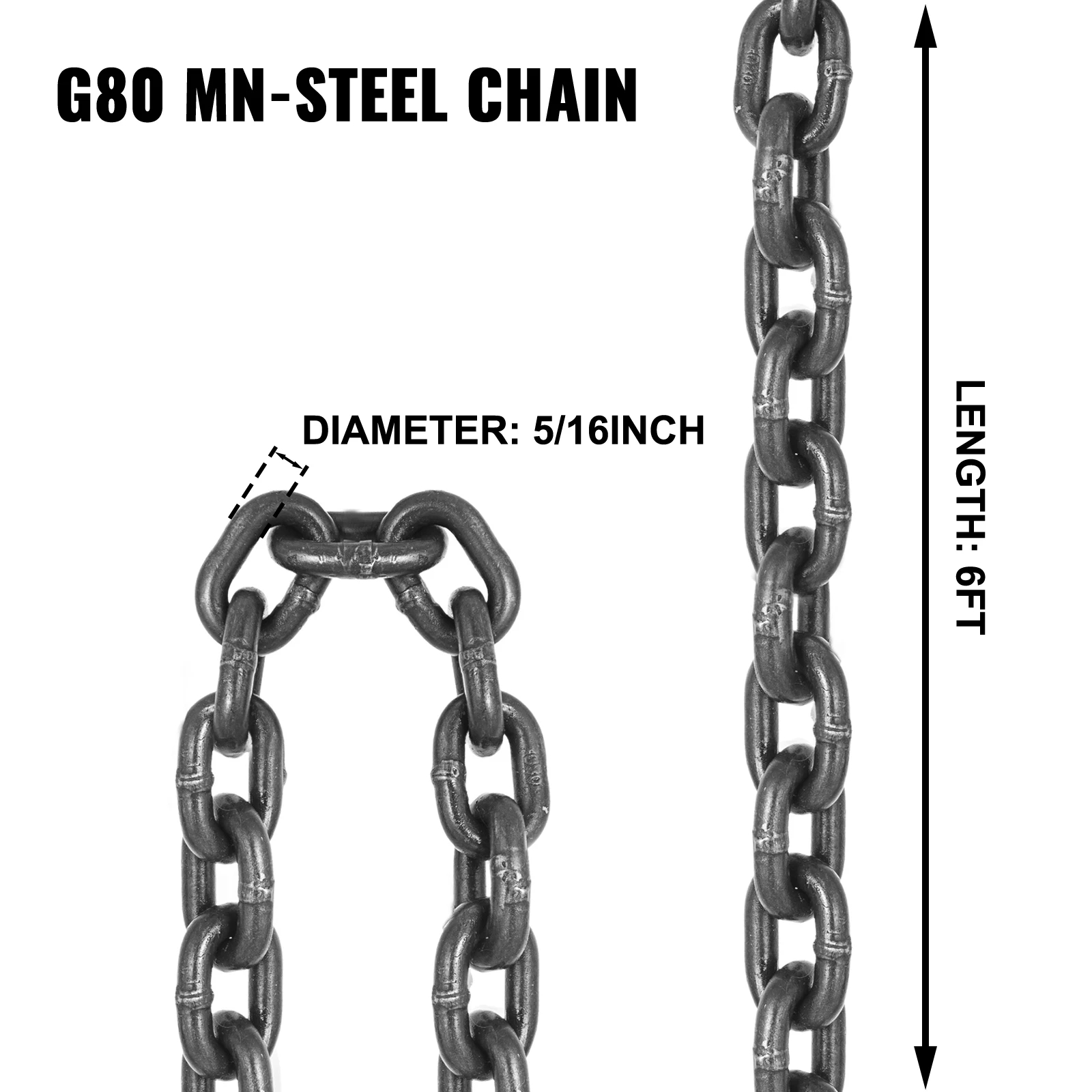 VEVOR 2T 3T Capacity Chain Sling 5/16\