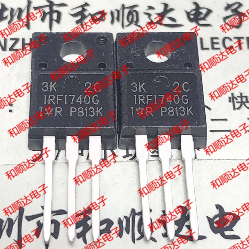 10PCS   IRFI740G  TO-220F 400V 5.4A