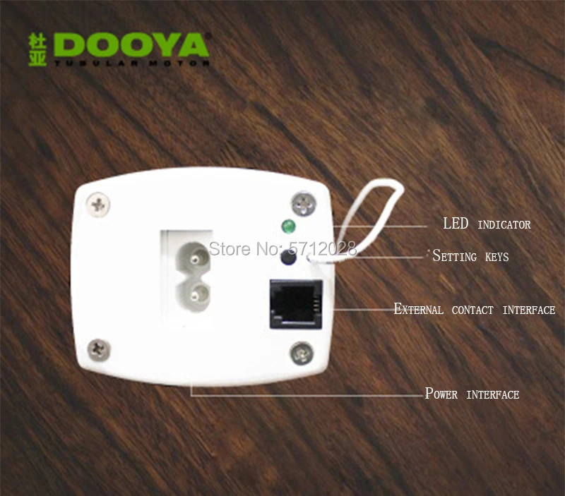 Dooya-Original Silent Curtain Motor, Remote Control for Smart Home Curtains, Motorized, DT82TN, 100-240V, 50 MHz, 60MHz