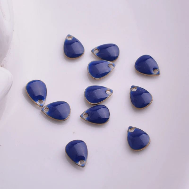 30 Stück 5*7mm emaillierte Kupfer-Mini-Wassertropfen-Anhänger, beidseitig emailliert, tropfenförmiger kleiner Anhänger – Detail 4