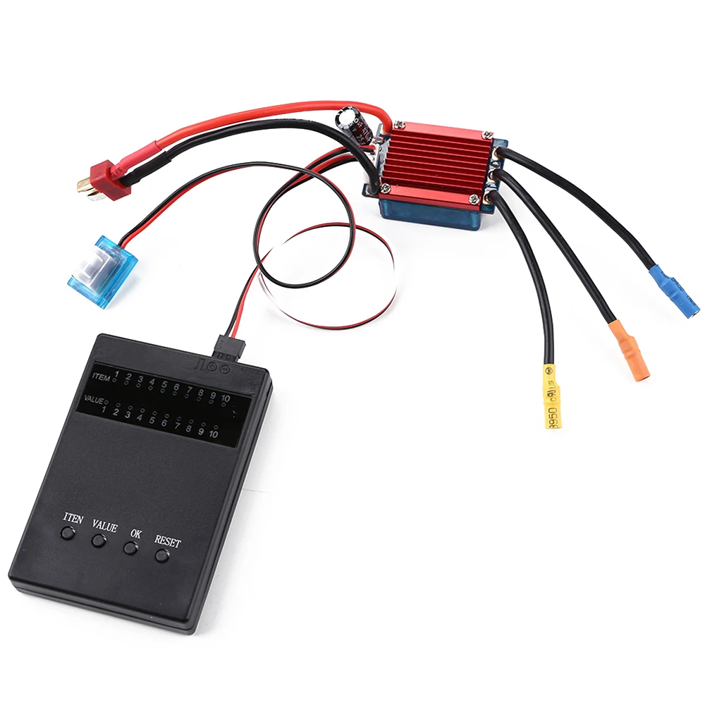 Rcrunning 25A/35A 2-3S Sensorless Borstelloze Elektronische Speed Controller Esc Met Programma Kaart Voor 1/16 1/18 rc Auto On-Road Speelgoed