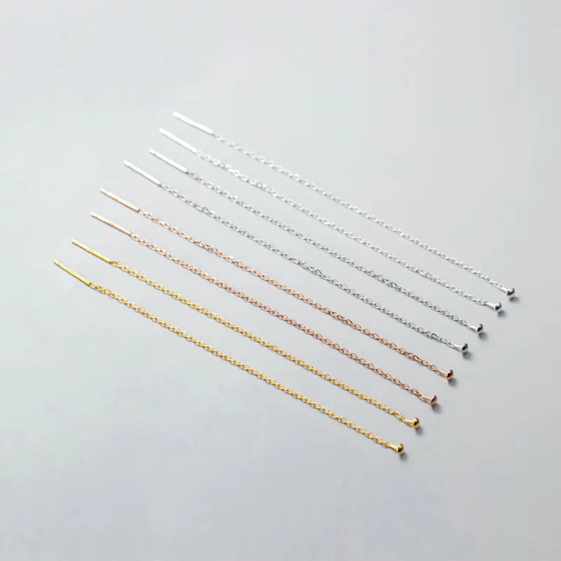 1pair  925 Sterling Silver 90*1MM Ear Wires for DIY Earrings Making Fine Jewelry Findings