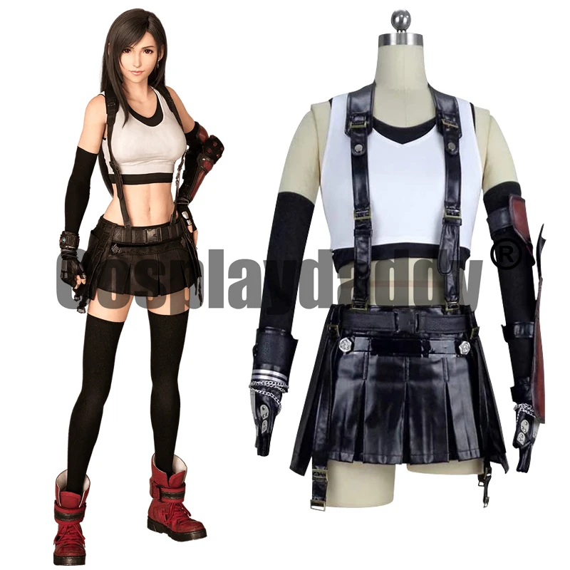 

Final Fantasy VII FF7 Remake Avalanche Tifa Lockhart Lockheart Battle Ver. Outfit Dress Cosplay Costume S002