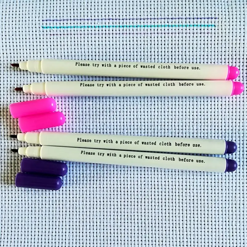 Immagine 3: Penna per quilting solubile in acqua Chaco Ace, cancellabile ad aria, pennarello per tessuto bianco, pennarello con gomma