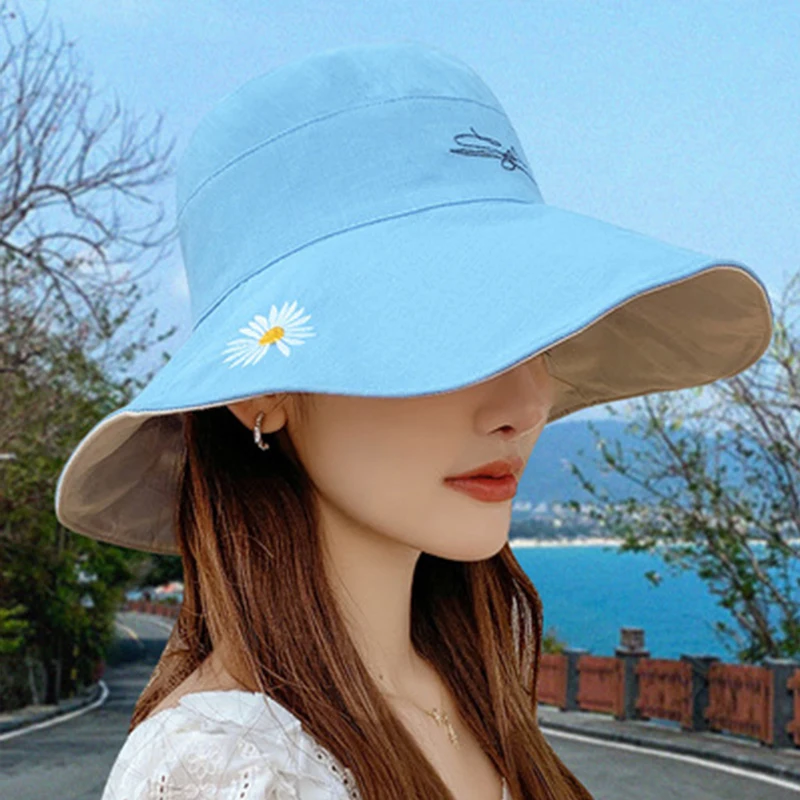 K153 Women\'s Bucket Hat Panama 2021 Fashion Women\'s Summer Hat Double-Sided Panama Sun Protection Fisherman\'s Hats Sun Visor Cap