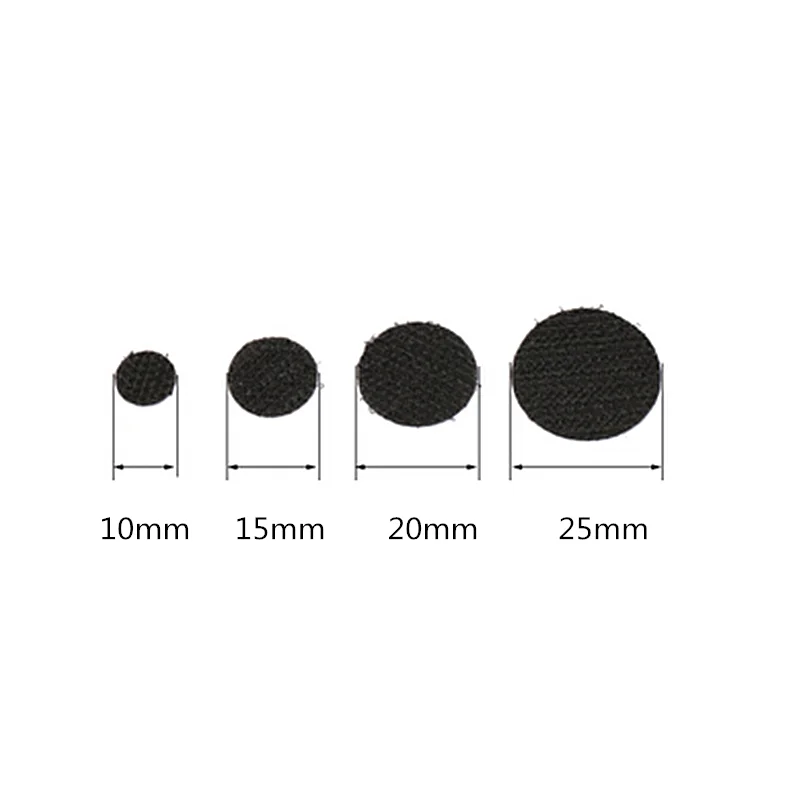 10-25mm Self Adhesive Fastener Tape Dots Strong Glue Magic Sticker Disc White Black Round Coins Hook Loop #Ro
