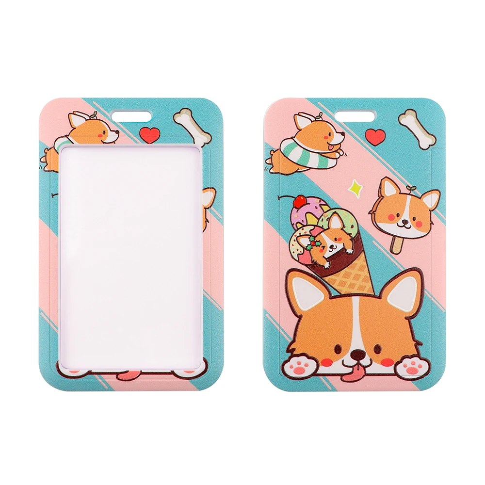 Correa de cuello para llaves ER1568 Kawaii Corgi, cordón para tarjeta de identificación, gimnasio, soporte para insignia USB, cuerda para colgar,