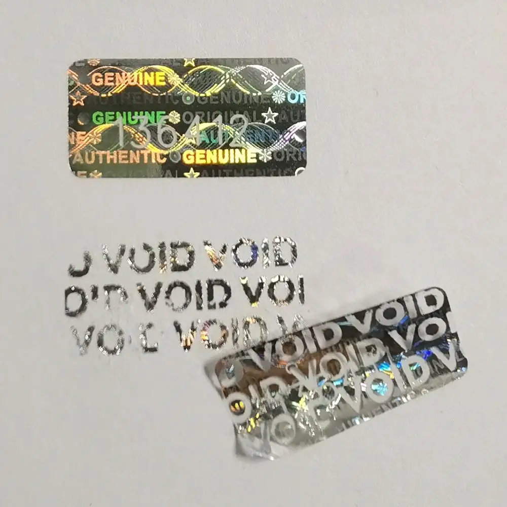 Security Tamper Evident Warranty Void ORIGINAL GENUINE AUTHENTIC Hologram Labels/Stickers w/ Unique Sequential  Serial Numbering