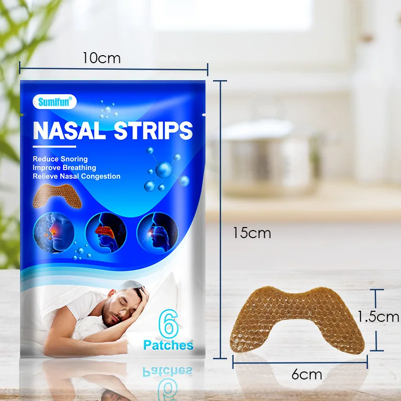 6-90Pc Sumifun Breathing Nose Strips Rhinitis Sinusitis Nasal Congestion Treatment Patch Stop Snoring Good Sleep Medical Plaster