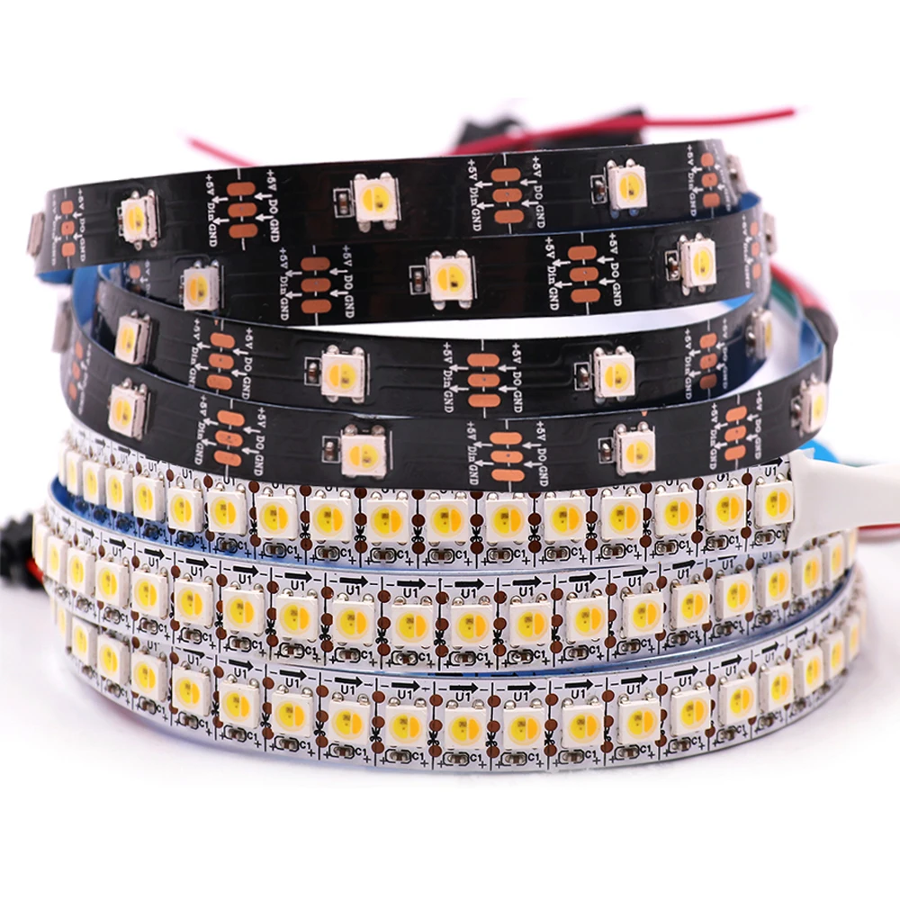 5V SK6812 RGBW RGB ciepły pasek Led RGBNW indywidualny adresowalny piksel 5050 taśma Flex IP30 65 67 1m 2m 5m 30 60 144 LEDs WWA