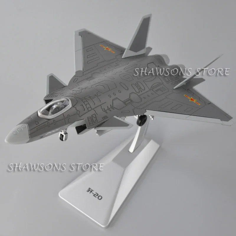 1:72 Diecast Military Aircraft Model Toy China J-20 Jet Fighter Warplane Miniature Replica Collection