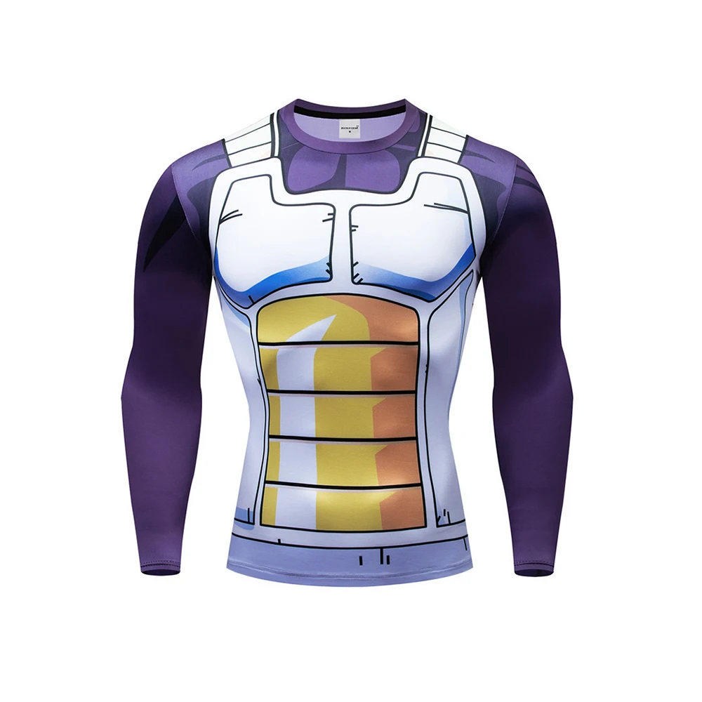 Free shipping Vegeta Tops Dragonball Z GUKU costumes Fitness shirt Cosplay Costume Hot Anime Cosplay for Halloween