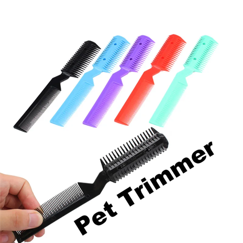 New Hot Pet Hair Trimmer Grooming Comb 2 Razor Cutting Pets Dog Cat Products