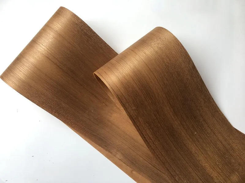 2x Natural Veneer Wood Veneer Sliced Veneer Teak Veneer Backing with Tissue Furniture Veneer 0.2mm Thick Q/C