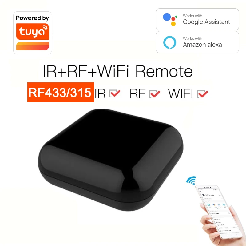 Tuya Smart Remote Control WIFI a IR RF funziona con infrarossi 315/433 Mhz RF telecomando Fan Light TV aria condizionata Smart LIfe