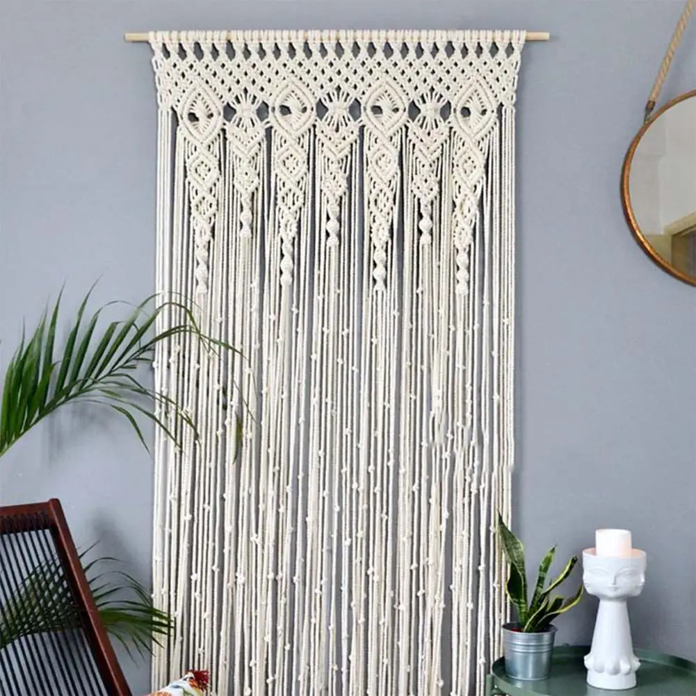 Wall Hanging Curtain Boho Door Window Hanging Curtain Woven Tapestry Wall Decor Home Ornament For Apartment Bedroom Living Room