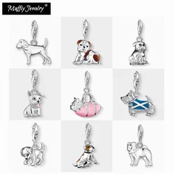 Westie Dog in Pink Bag Charm 2020 Summer Good Jewelry For Women Girls,Trendy Cute Gift In 925 Sterling Silver Fit Bag Bracelet