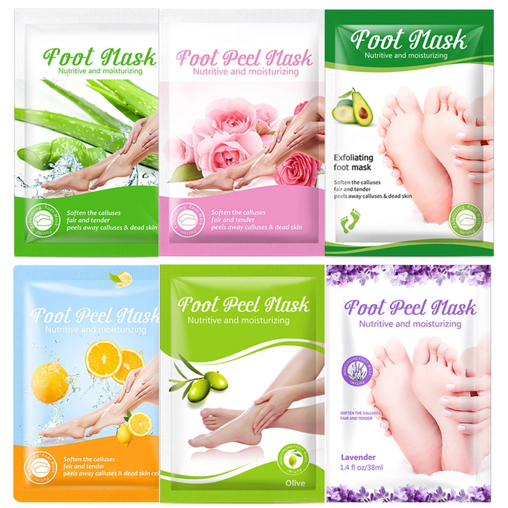 Foot SPA maschera esfoliante per i piedi calzini per Pedicure rimuovi la pelle morta tacchi sbiancanti piedi Peeling Anti-screpolature per la pelle del piede idratante