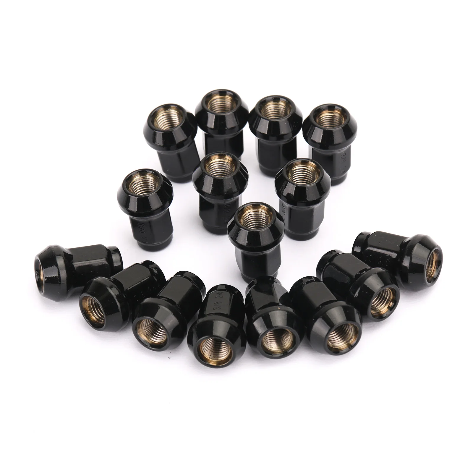 Areyourshop 16PCS Black Wheel Lug Nuts 3/8\