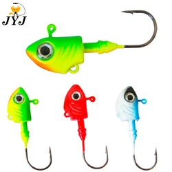 2pcs/lot 10g 15g 20g 30g 40g 45g Colorful fish head hooks Jig Head Hook for Soft Shad Lure Strong Jig Head Jigging Bait Lure