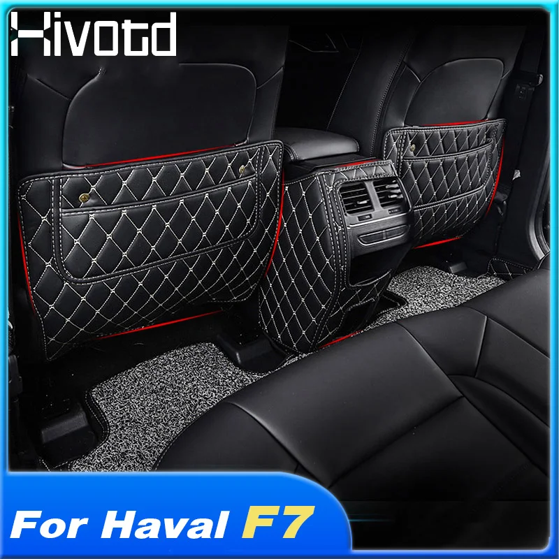 Hivotd For Haval F7 F7X 2023 Car Seat Back Anti-kick Mat Children Anti-Dirty Protector Waterproof Pads Interior Accessories