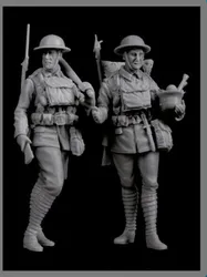 Unassambled 1/35 ancient WWI British Set (2 figures)  Resin figure miniature model kits Unpainted