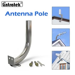 Lintratek poste de antena para antena exterior 2G 3G 4G, accesorios de refuerzo de señal de teléfono móvil, acero inoxidable robusto, resistente al agua