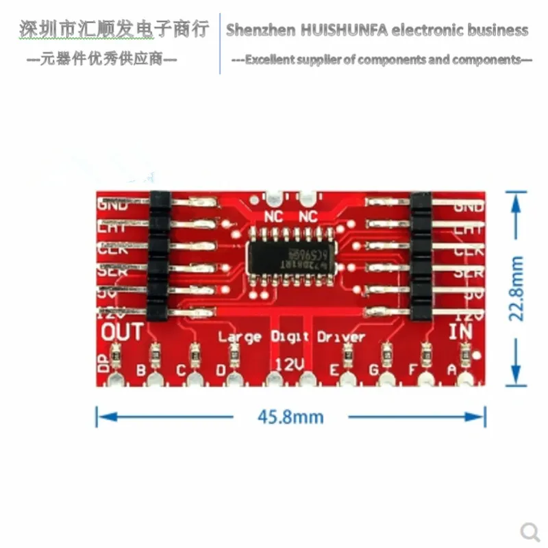 TPIC6C596 8 بت التحول تسجيل 7 الجزء يعرض 7 أنبوب رقمي