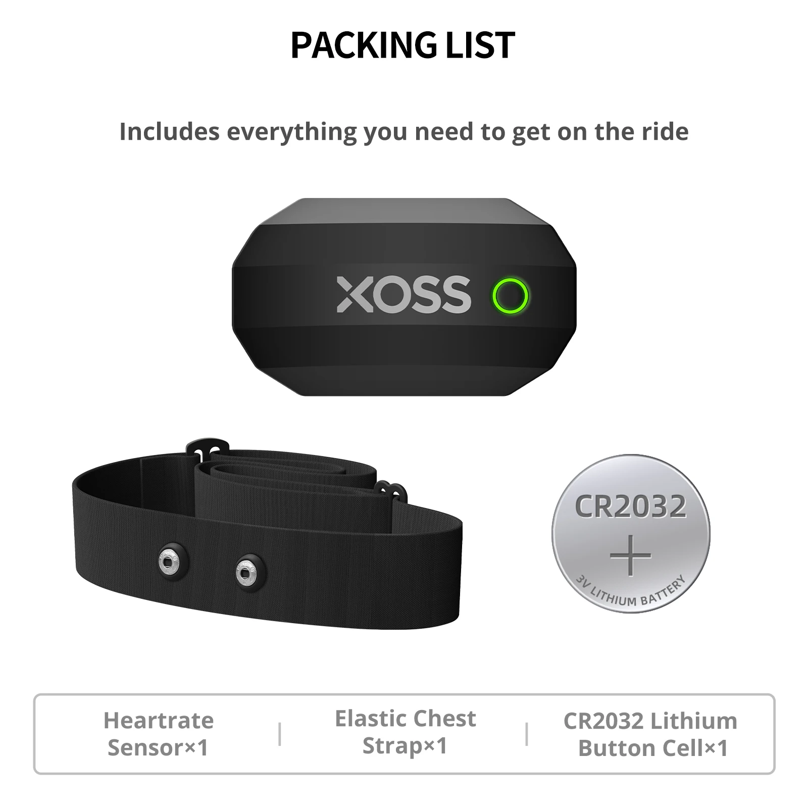 XOSS Chest Strap Heart Rate Sensor Bike ANT Monitor Bluetooth ANT+ Wireless Health Fitness Smart Bicycle Sensor