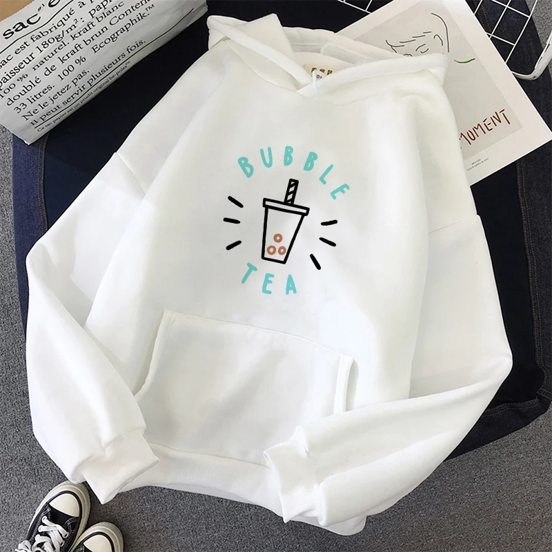 

Casual Trendy Streetwear Hoodies Hooded Bubble Tea Printed Hoodies Unisex Women/Men Long Sleeve Hooded Student Basic Sweatshirts