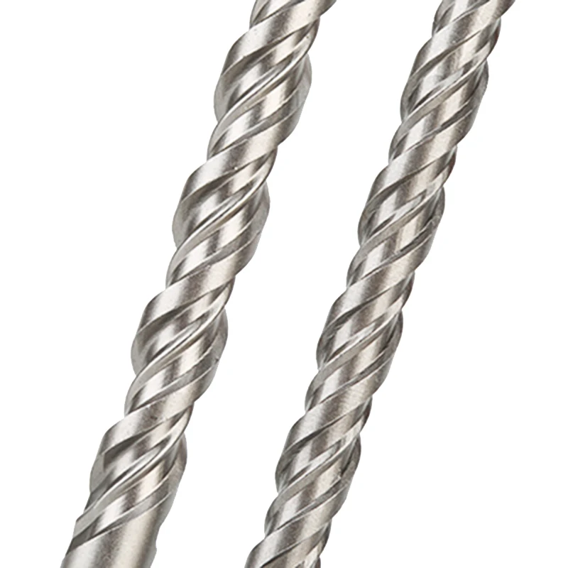 Trapano a percussione rotante SDS Plus 260MM a spirale doppia a croce per pietra da roccia in muratura