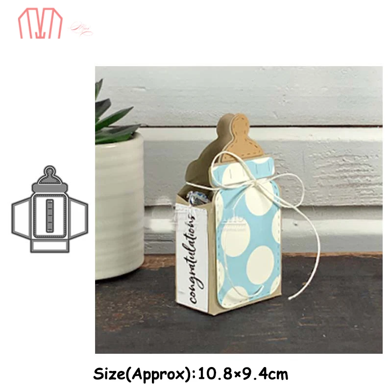 Mai Feeding Bottle Box Metal Cutting Dies Stencils for DIY Scrapbooking photo album Decorative Embossing DIY Paper Cards