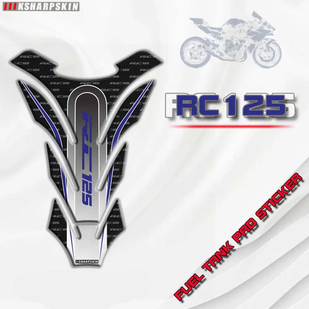 

Modified motorcycle fuel tank pad 3D color decorative stickers durable waterproof decals for KTM RC125 RC125