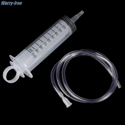 HOT! 1pcs 100ml Large Capacity Syringe Reusable Pump Measuring With 1m Tube Feeding Ink