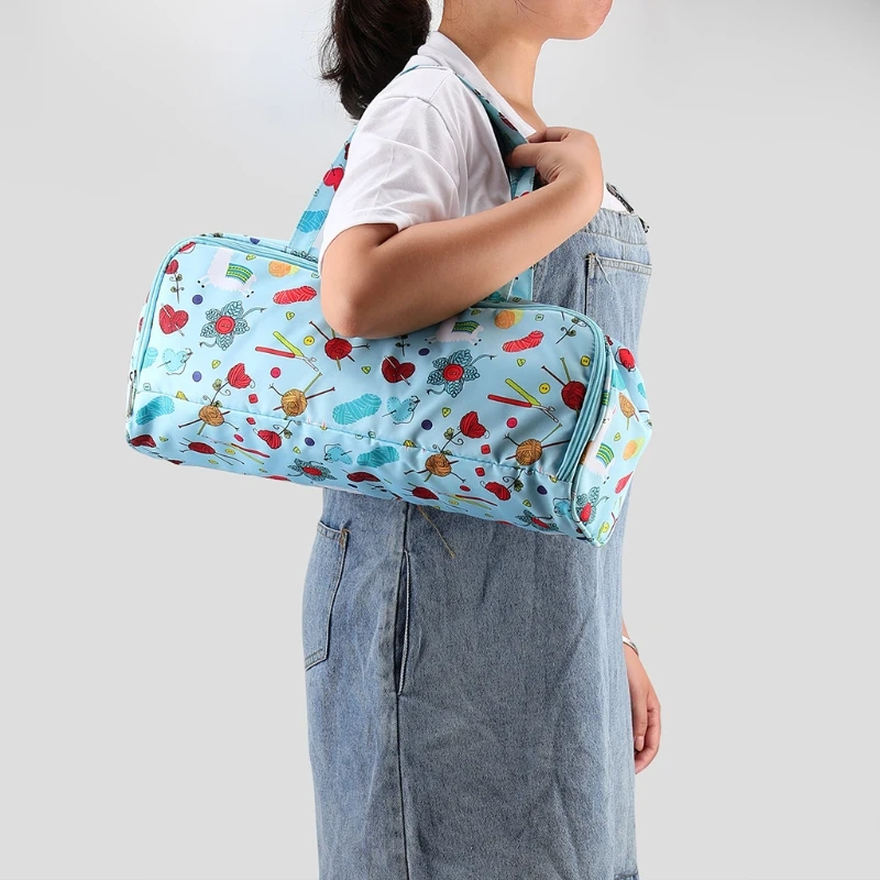 Fai da te borsa per maglieria filato organizzatore di stoccaggio casa giornaliera Tote Oragnizer cestino all'uncinetto per matassa ferri da maglia Dropshipping