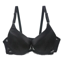 2022 New Sexy Middle Mold Bras For Women BCDE Cup Big Size Lingerie Lace Hollow Out Soutien Gorge Female Underwear