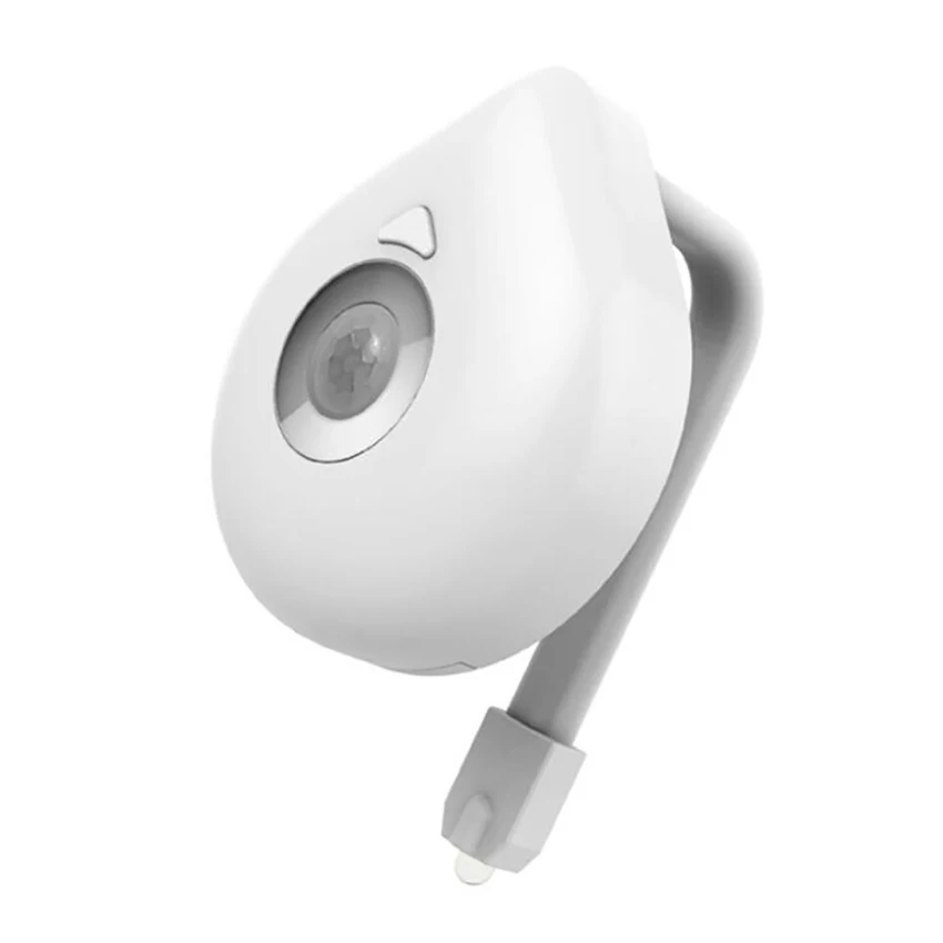 Toilet Night Light, Motion Sensor LED Night Lights, with 8 Colors Changing Toilet Bowl Night Light for Bathroom, White