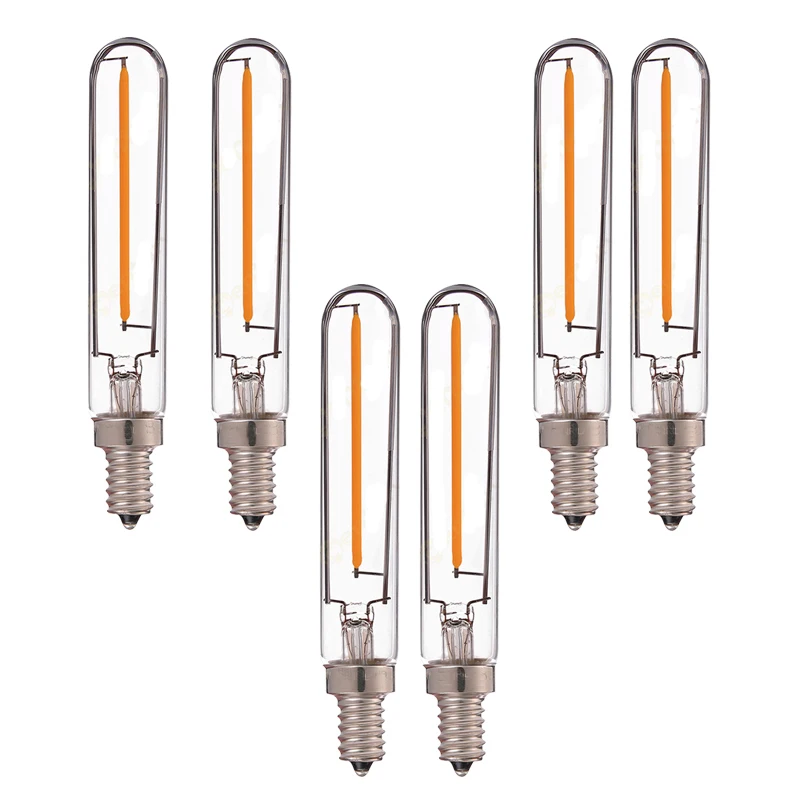 

Длинная Светодиодная лампа T20 E12 E14 Цоколь 2200K теплый белый трубчатый светильник T6 с регулируемой яркостью винтажная Светодиодная лампа для Подвесная лампа-канделябр