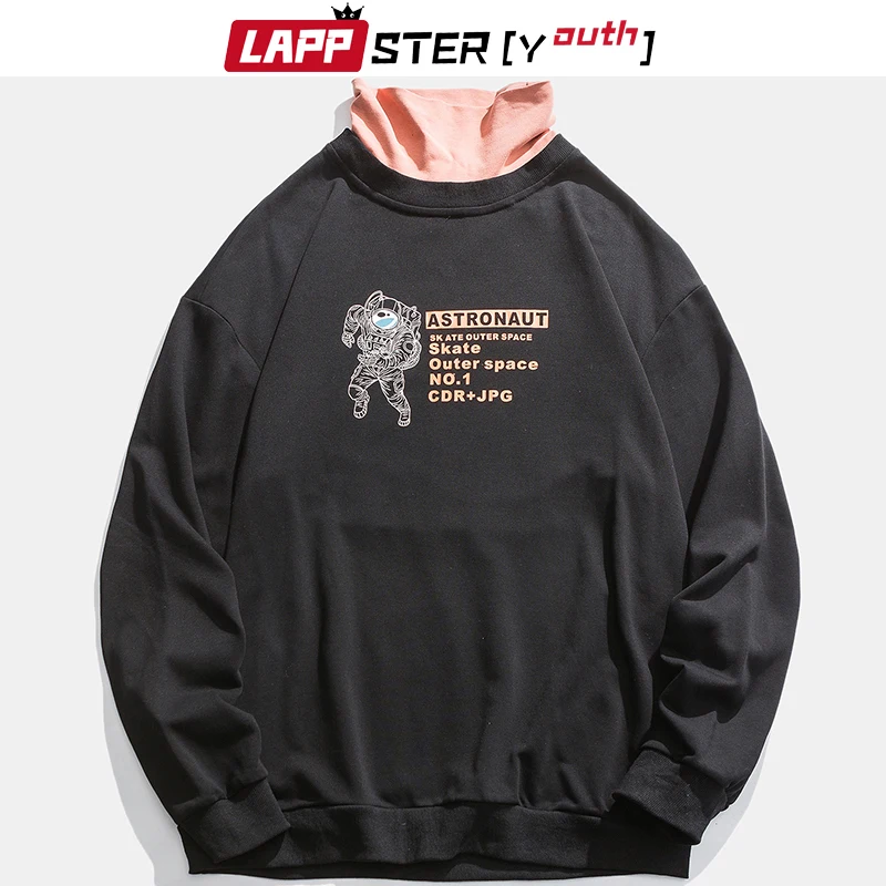 

LAPPSTER-Youth мужские толстовки с высоким воротником 2020 мужские цветные спортивные уличные толстовки мужские корейские модные свободные толстовки в стиле хип-хоп