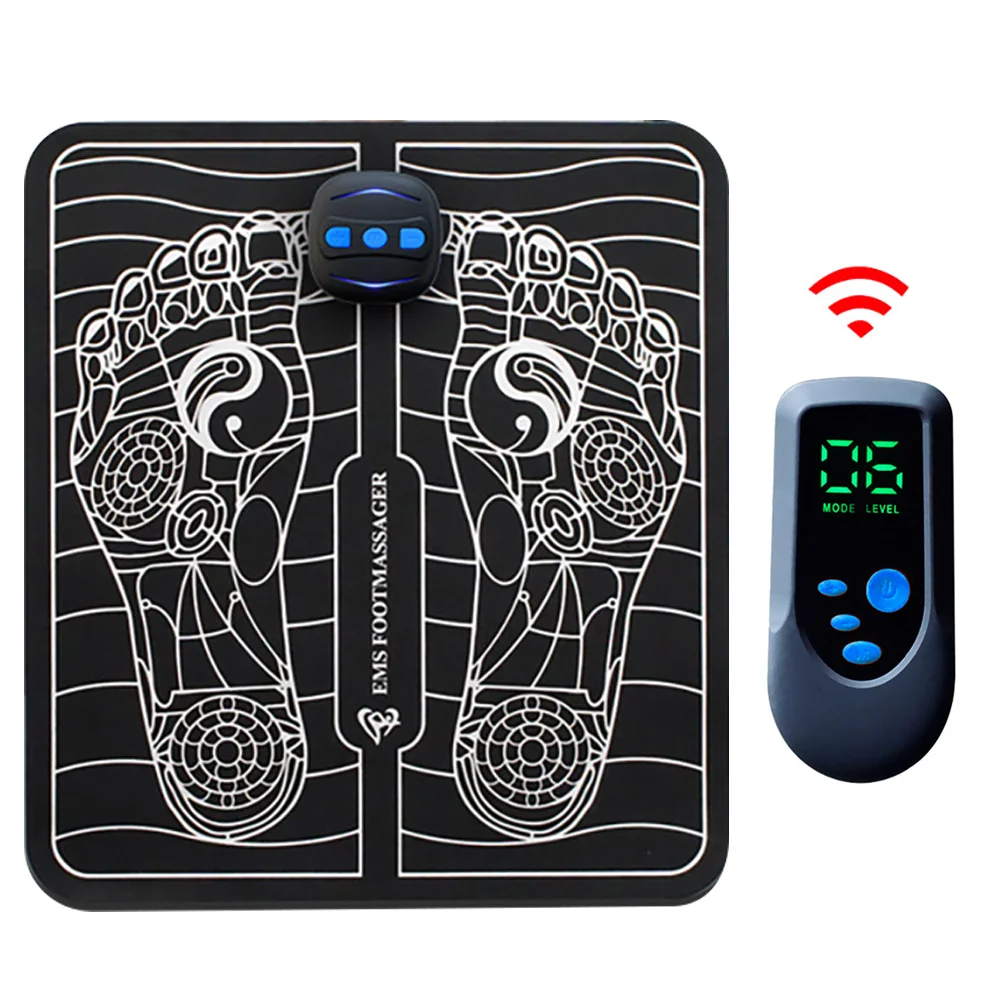 Electric EMS Foot Massage Pulse Acupuncture Mat Cushion Improve Blood Circulation Pain Relief Health Care Muscle Stimulator Pad