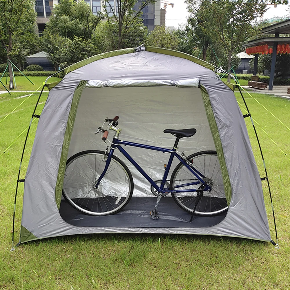 

Waterproof Outdoor Bicycle Storage Shed Bike Tent Silver Coated Polyester Bike Shelter Space Saving Bicycle Garden Tool Storage