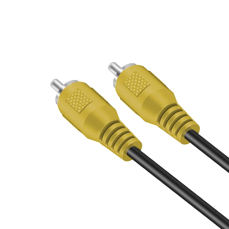 Cabo de extensão de vídeo rca macho para macho, linha de áudio do carro, cabo de vídeo de 1 m, conector av