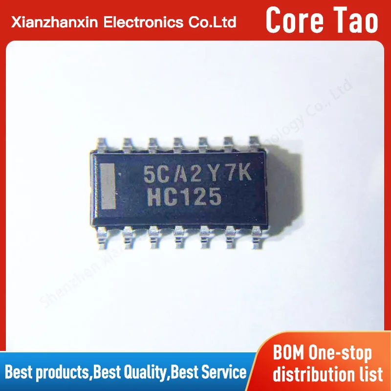

10 шт./лот SN74HC125DR SN74HC125 HC125 SOP14 3,9 мм трехпозиционный выход четырехдорожный автобус буфер тормозной логический чип