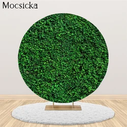 Round Grass Wall Background Photography Cover Birthday Party Decoration Baby Shower Round Backdrop Cloth Studio Photo Props