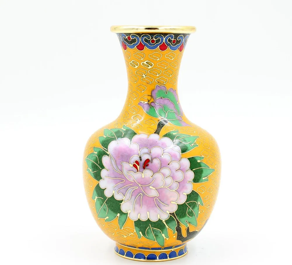 

Chinese handmade flowers, cloisonne, copper decorative vases, home decoration crafts