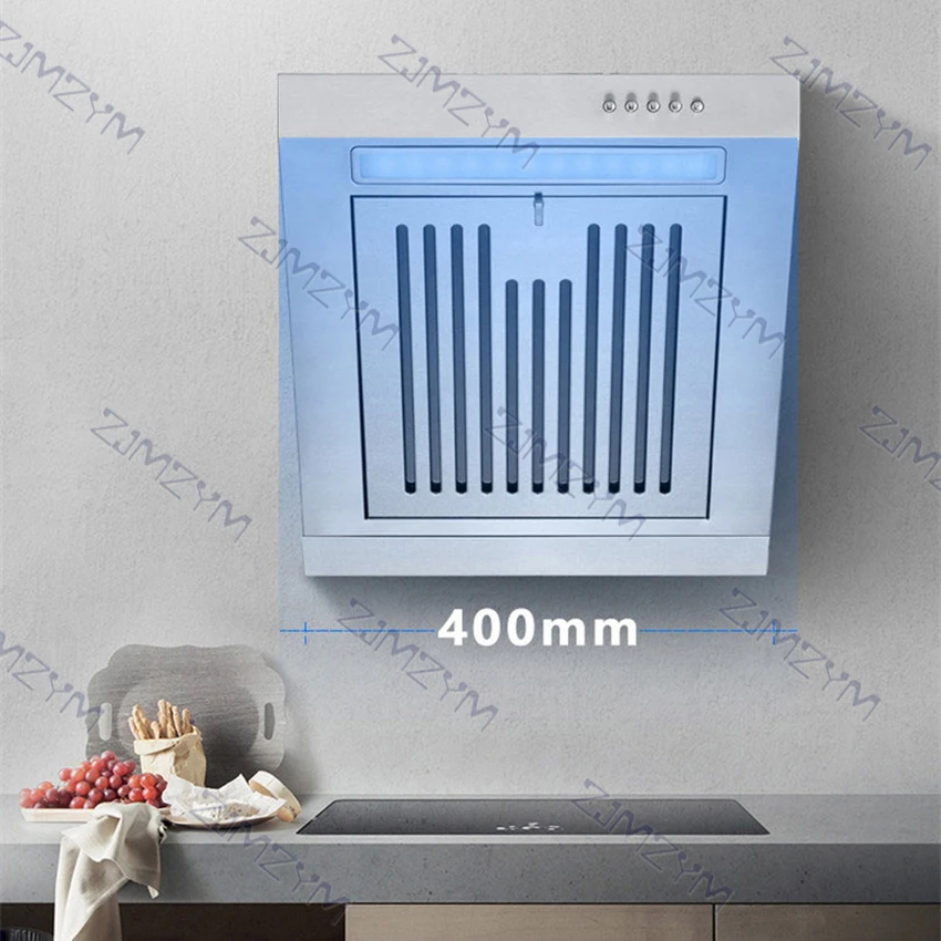 الجانب المصغر شفط مجموعة هود الفولاذ المقاوم للصدأ لوحة معلقة المنزلية التهوية 400 مللي متر المطبخ العادم طباخ اغطية 220 فولت
