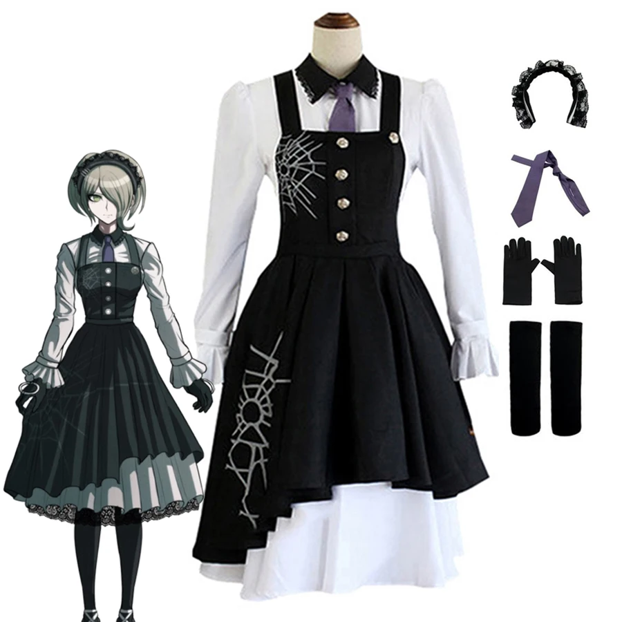 

Anime Cosplay Danganronpa V3 Tojo Kirumi Cosplay Costumes Maid Dress Uniform Suits Girls Women Halloween Carnival Maid Costume