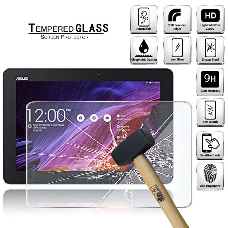 Tablet Tempered Glass Screen Protector Cover for Asus Transformer Pad TF103C TF103CX  Anti-Screen Breakage HD Tempered Film